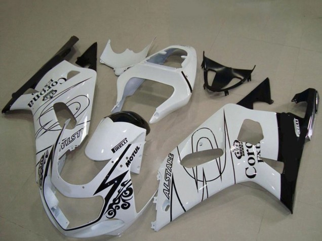 Purchase 2001-2003 White Black Corona Alstare Suzuki GSXR 600 / GSXR 750 Motorcycle Fairings UK