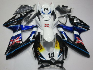 Purchase 2008-2010 White Blue Black Yellow Red X Dark Dog 19 Suzuki GSXR 600 / GSXR 750 Motorcycle Fairings UK