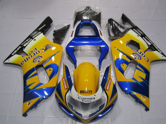 Purchase 2001-2003 Yellow Blue White Corona Motul Suzuki GSXR 600 / GSXR 750 Motorcycle Fairings UK