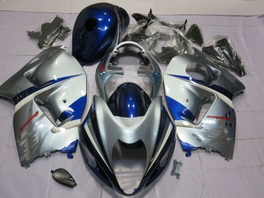 Purchase 1996-2007 Silver Blue Suzuki GSXR 1300 Motorcycle Fairing UK