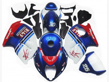 Purchase 1996-2007 White Blue Red Motul Suzuki GSXR 1300 Motorcycle Fairings UK