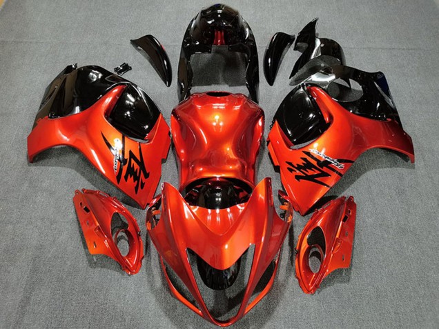 Purchase 2008-2020 Candy Orange Glossy Black Suzuki GSXR 1300 Motorcycle Fairings UK