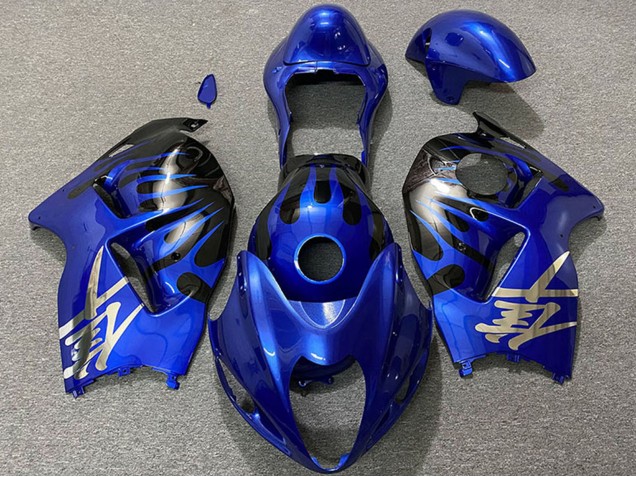 Purchase 1996-2007 Deep Blue and Black Suzuki GSXR 1300 Motorcycle Fairings UK