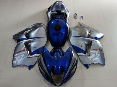 Purchase 1996-2007 Deep Blue Silver Suzuki GSXR 1300 Motorcycle Fairings UK