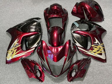 Purchase 2008-2020 Deep Red Gold Suzuki GSXR 1300 Motorcycle Fairings UK