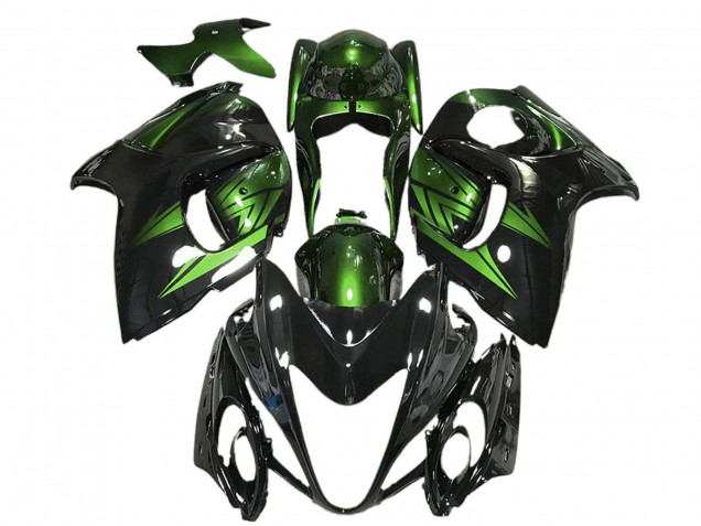 Purchase 2008-2020 Glossy Black and Deep Green Suzuki GSXR 1300 Motorcycle Fairings UK