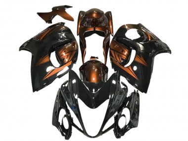 Purchase 2008-2020 Glossy Black and Deep Orange Suzuki GSXR 1300 Motorcycle Fairings UK