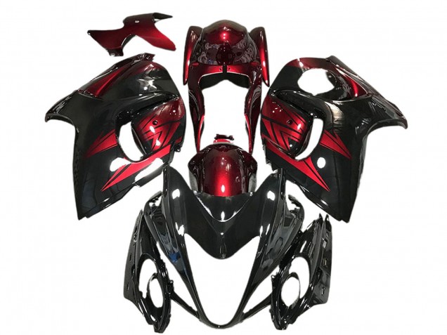 Purchase 2008-2020 Glossy Black and Deep Red Suzuki GSXR 1300 Motorcycle Fairings UK