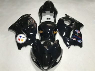 Purchase 1996-2007 Glossy Black Team Logo Suzuki GSXR 1300 Motorcycle Fairings UK