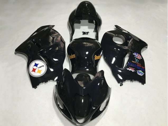Purchase 1996-2007 Glossy Black Team Logo Suzuki GSXR 1300 Motorcycle Fairings UK