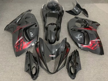 Purchase 2008-2020 Glossy Black Red Suzuki GSXR 1300 Motorcycle Fairings UK