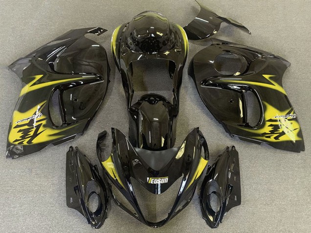 Purchase 2008-2020 Glossy Black Yellow Suzuki GSXR 1300 Motorcycle Fairings UK
