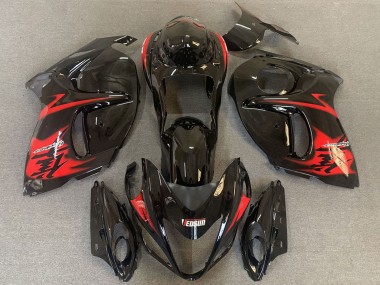 Purchase 2008-2020 Glossy Black with Red Logo Suzuki GSXR 1300 Motorcycle Fairings UK