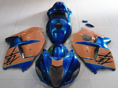 Purchase 1996-2007 Glossy Blue and Desert Tan Suzuki GSXR 1300 Motorcycle Fairings UK