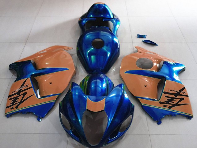 Purchase 1996-2007 Glossy Blue and Desert Tan Suzuki GSXR 1300 Motorcycle Fairings UK