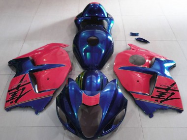 Purchase 1996-2007 Glossy Blue and Red Suzuki GSXR 1300 Motorcycle Fairings UK