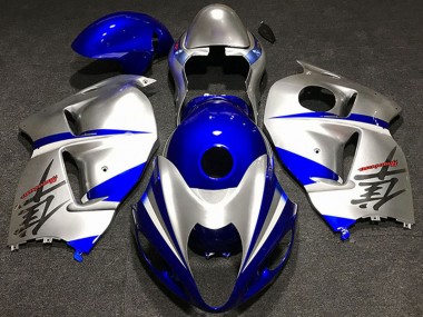 Purchase 1996-2007 Silver Blue Suzuki GSXR 1300 Motorcycle Fairings UK