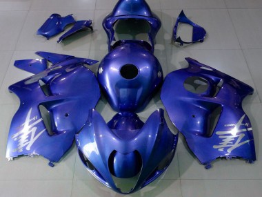 Purchase 1996-2007 Glossy Blue Silver Logo Suzuki GSXR 1300 Motorcycle Fairings UK