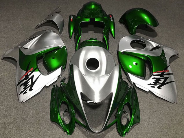 Purchase 2008-2020 Glossy Green and Silver Suzuki GSXR 1300 Motorcycle Fairings UK
