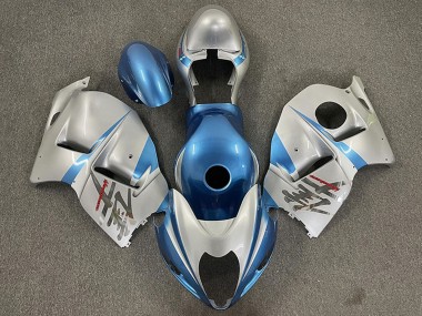 Purchase 1996-2007 Glossy Light Blue and Silver Suzuki GSXR 1300 Motorcycle Fairings UK