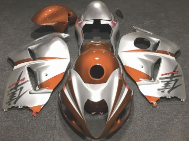 Purchase 1996-2007 Glossy Orange and Silver Suzuki GSXR 1300 Motorcycle Fairings UK