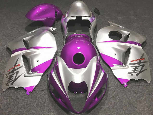 Purchase 1996-2007 Glossy Pink and Silver Suzuki GSXR 1300 Motorcycle Fairings UK