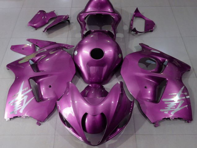 Purchase 1996-2007 Glossy Pink Silver Logo Suzuki GSXR 1300 Motorcycle Fairings UK