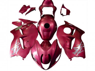 Purchase 1996-2007 Glossy Red Silver Logo Suzuki GSXR 1300 Motorcycle Fairings UK