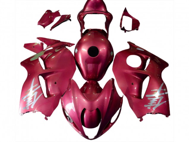 Purchase 1996-2007 Glossy Red Silver Logo Suzuki GSXR 1300 Motorcycle Fairings UK