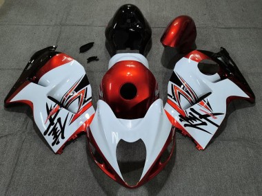 Purchase 1996-2007 White Orange Suzuki GSXR 1300 Motorcycle Fairings UK