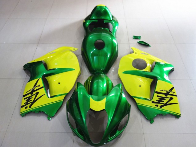 Purchase 1996-2007 Green and Yellow Suzuki GSXR 1300 Motorcycle Fairings UK