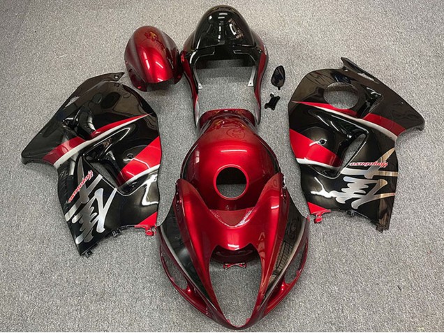Purchase 1996-2007 Maroon Red Black Style Suzuki GSXR 1300 Motorcycle Fairings UK