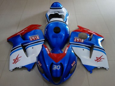 Purchase 1996-2007 Blue White Red Suzuki GSXR 1300 Motorcycle Fairings UK