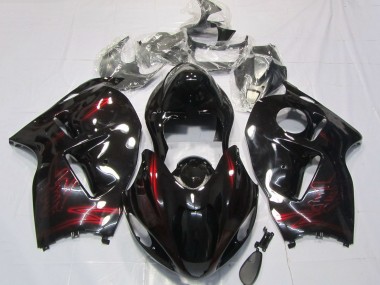 Purchase 1996-2007 Red Glossy Black Suzuki GSXR 1300 Motorcycle Fairings UK