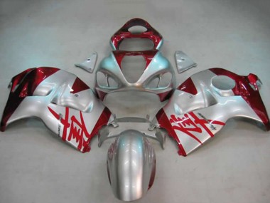 Purchase 1996-2007 Silver Red Suzuki GSXR 1300 Motorcycle Fairings UK