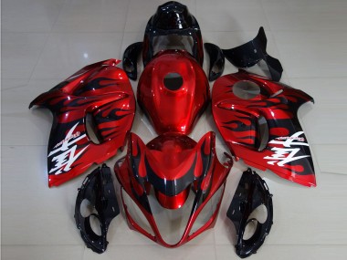 Purchase 2008-2020 Red Black Flame Suzuki GSXR 1300 Motorcycle Fairings UK