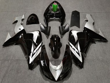 Purchase 2006-2007 Glossy Black Silver Kawasaki ZX10R Motorcycle Fairings UK