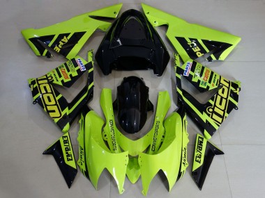 Purchase 2004-2005 Custom High Viz Yellow Kawasaki ZX10R Motorcycle Fairings UK