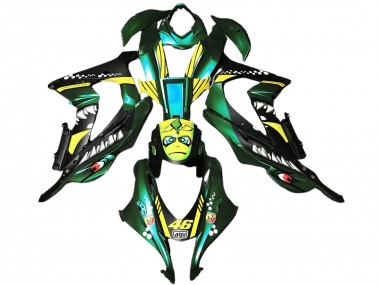Purchase 2016-2020 Forest Green Yellow Shark 46 Kawasaki ZX10R Motorcycle Fairings UK