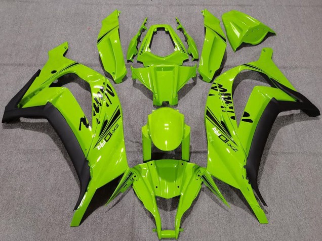 Purchase 2011-2015 Green Matte Black Kawasaki ZX10R Motorcycle Fairings UK