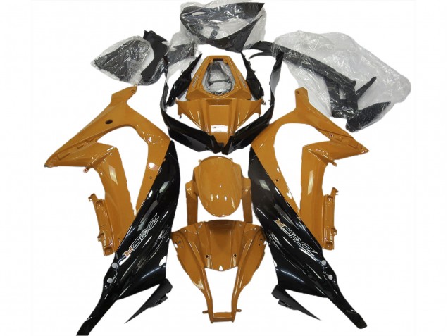 Purchase 2011-2015 Dark Orange Glossy Black Kawasaki ZX10R Motorcycle Fairings UK