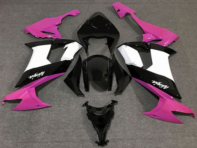 Purchase 2008-2010 Glossy Pink Black and White Kawasaki ZX10R Motorcycle Fairings UK