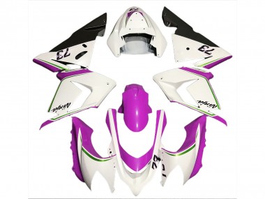Purchase 2004-2005 Glossy White Pink Kawasaki ZX10R Motorcycle Fairings UK