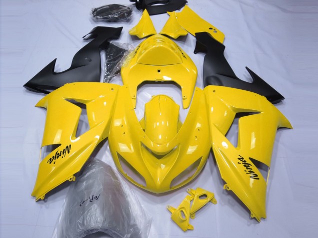 Purchase 2006-2007 Yellow Black Kawasaki ZX10R Motorcycle Fairings UK