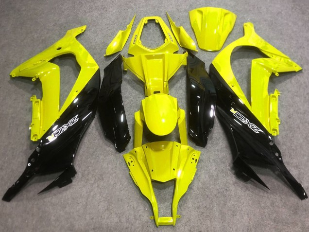 Purchase 2016-2020 Yellow Glossy Black Kawasaki ZX10R Motorcycle Fairings UK