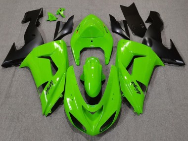 Purchase 2006-2007 Green Matte Black Kawasaki ZX10R Motorcycle Fairings UK