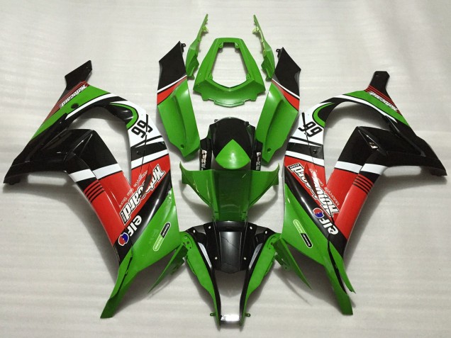 Purchase 2011-2015 Green Red White Black Elf Motocard 66 Kawasaki ZX10R Motorcycle Fairings UK