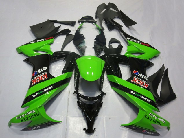 Purchase 2008-2010 Green Black Red Kick Elf Henleys Vent-Axia Kawasaki ZX10R Motorcycle Fairings UK
