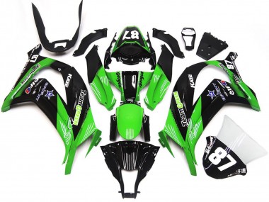 Purchase 2016-2020 Green Glossy Black Team Green Star 87 Kawasaki ZX10R Motorcycle Fairings UK