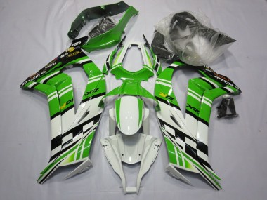 Purchase 2011-2015 White Green Yellow Black Maxxis Dunlop Kawasaki ZX10R Motorcycle Fairing UK